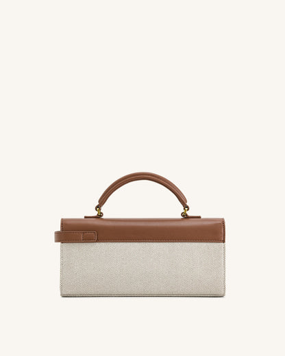 Bolso de mano Keyla Top - Lona marrón