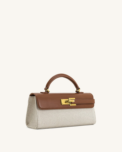 Bolso de mano Keyla Top - Lona marrón
