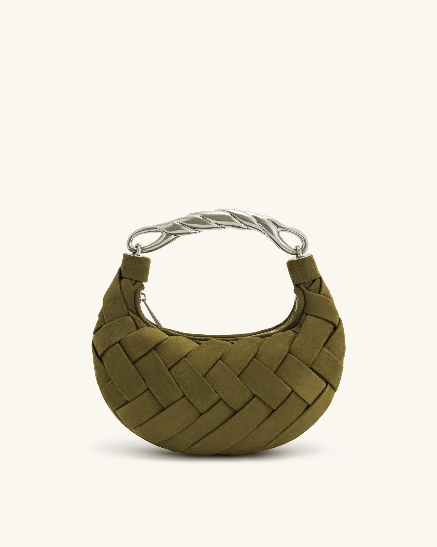 Bolso de mano Orla Weave - Verde oliva oscuro