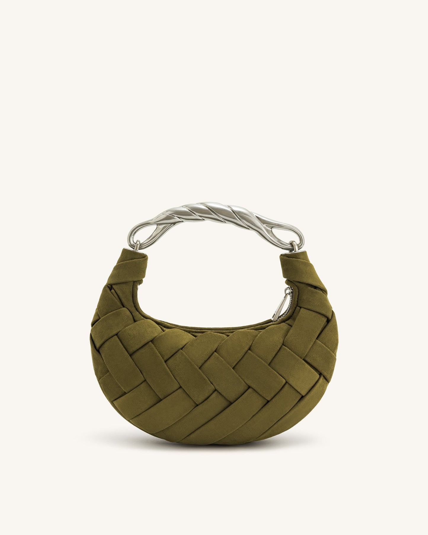 Bolso de mano Orla Weave - Verde oliva oscuro