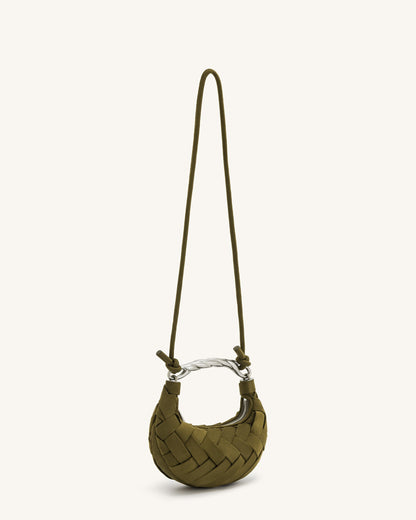 Bolso de mano Orla Weave - Verde oliva oscuro