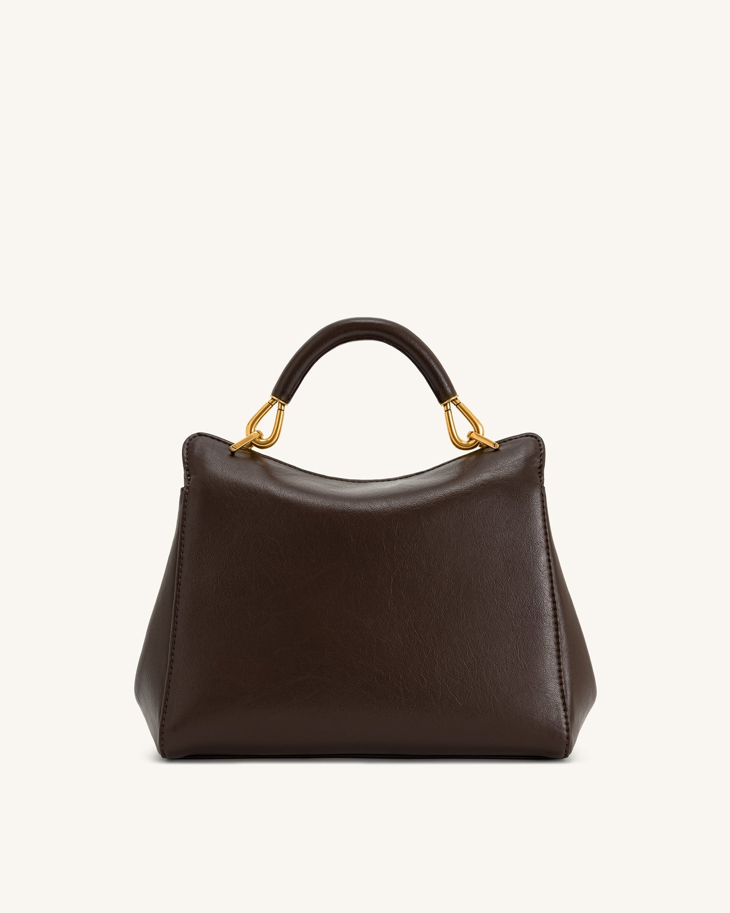 Bolso de mano clásico Lucia Top - Marrón oscuro