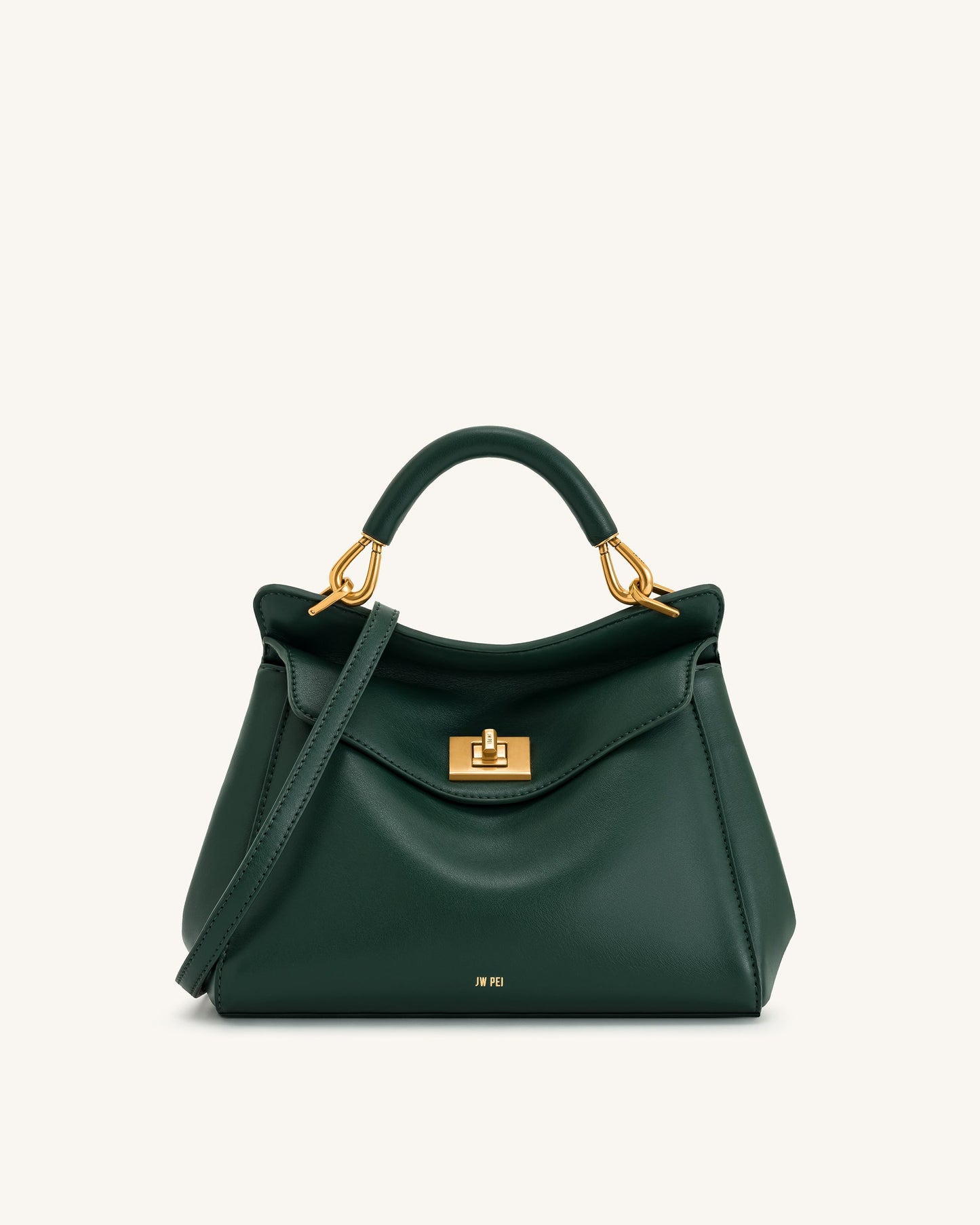 Bolso de mano clásico Lucia Top - Verde oscuro