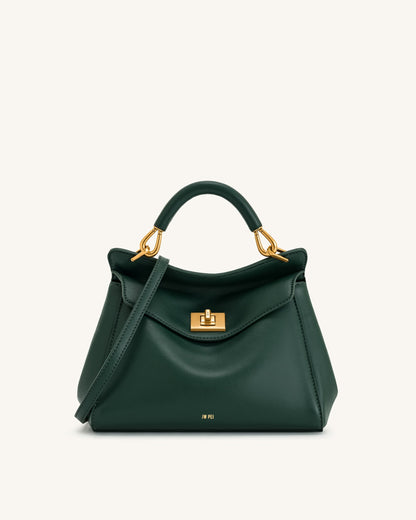 Bolso de mano clásico Lucia Top - Verde oscuro