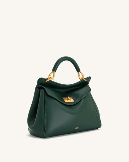 Bolso de mano clásico Lucia Top - Verde oscuro