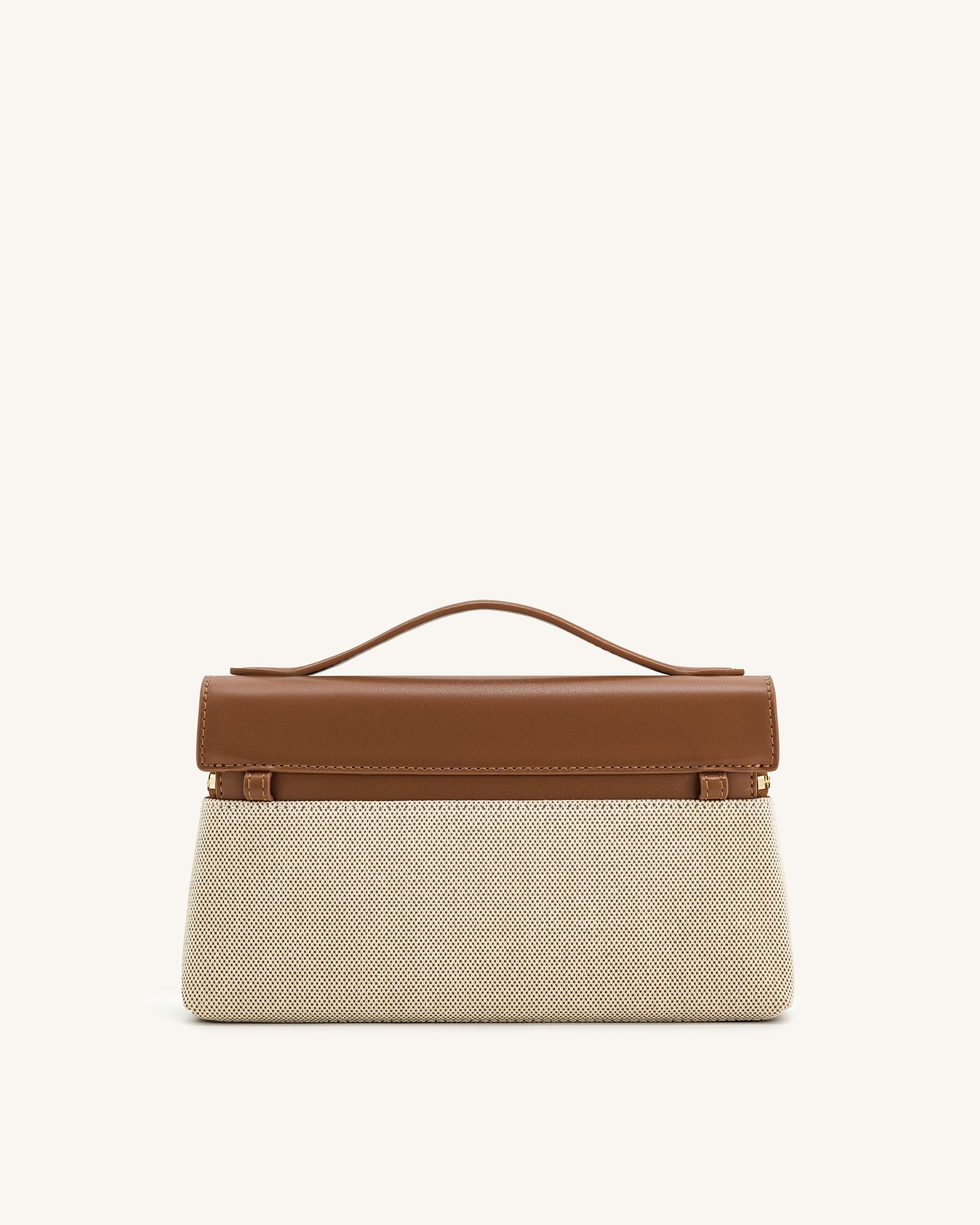 Thea Top Handle Bag - Brown Canvas