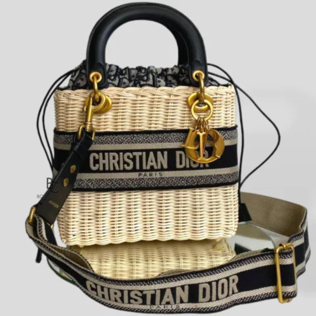 DR Lady Dior Handbag Made Of Rattan