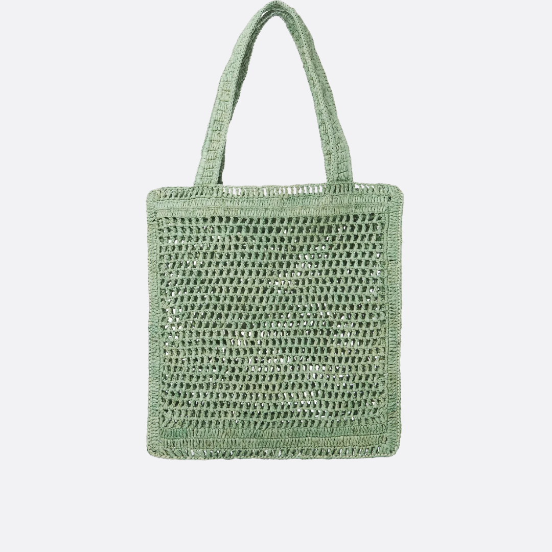 CLÉ Borsa a banana estiva in rafia