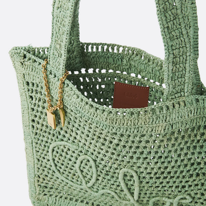 CLÉ Borsa a banana estiva in rafia