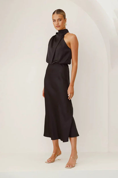 Vestido largo Esther - Negro