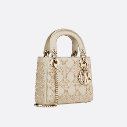 Mini sac Lady DR orné de perles