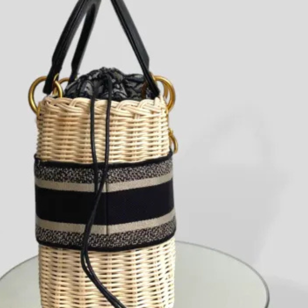DR Lady Dior Handbag Made Of Rattan