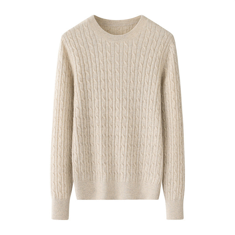 Round Neck Sweater Women's Pure Cashmere Sweater
