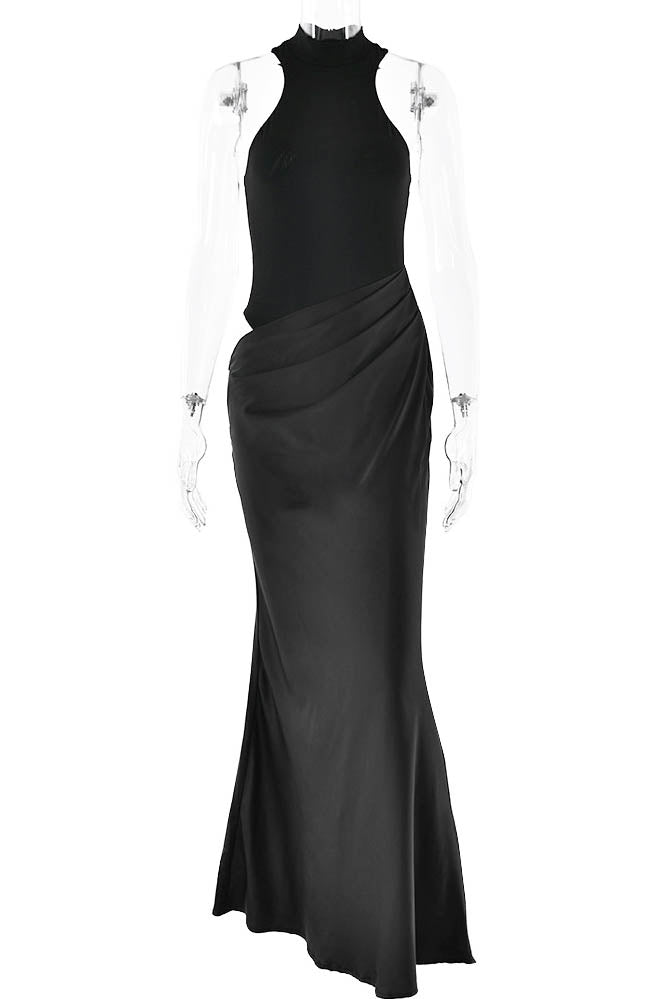 Vestido ajustado con paneles y aberturas