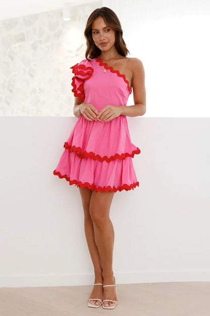 Minivestido Daisuke - Rosa/Rojo