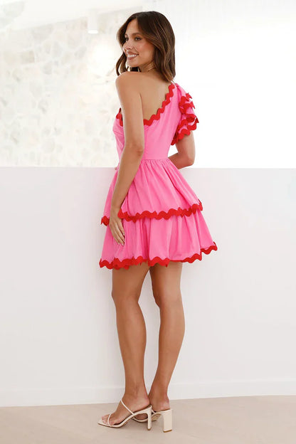 Minivestido Daisuke - Rosa/Rojo