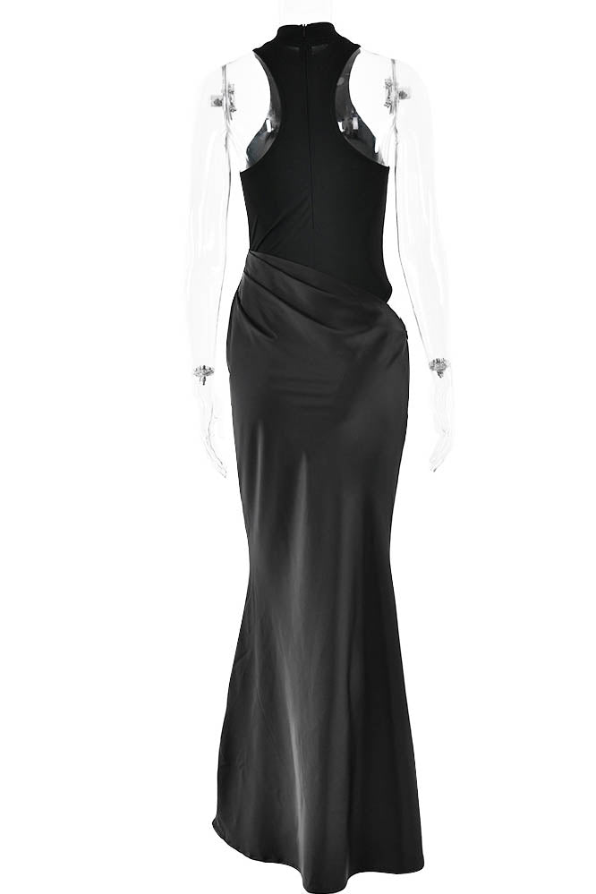 Vestido ajustado con paneles y aberturas