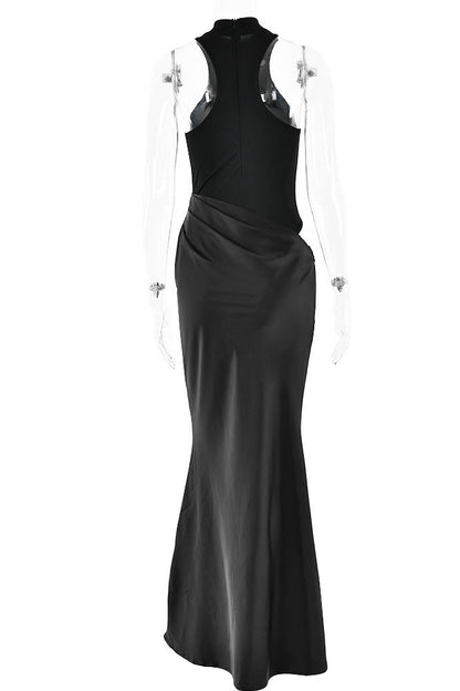 Vestido ajustado con paneles y aberturas