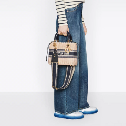 DR Lady Dior Handbag Made Of Rattan