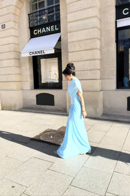 Cloud Drape Maxi-Wickelkleid mit Rüschen