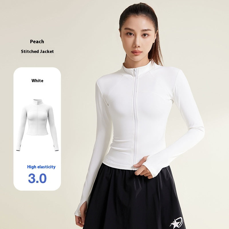 Patchwork Yoga Jacket Breathable And UV-resistant Workout Clothes