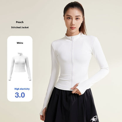 Patchwork Yoga Jacket Breathable And UV-resistant Workout Clothes