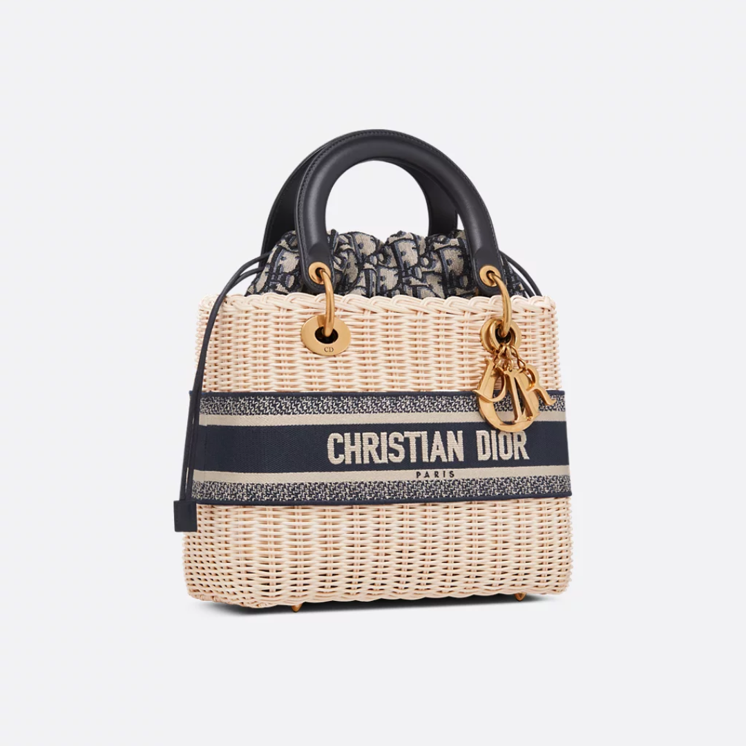DR Lady Dior Handbag Made Of Rattan