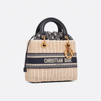 DR Lady Dior Handbag Made Of Rattan