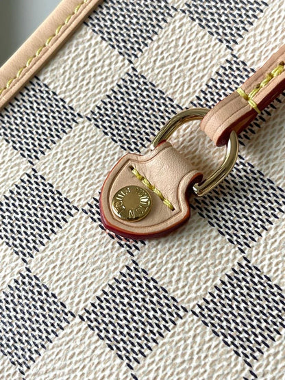 Bolso tote LV Neverfull MM al revés blanco