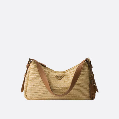 PRD große Handtasche aus Häkelstrick und Leder
