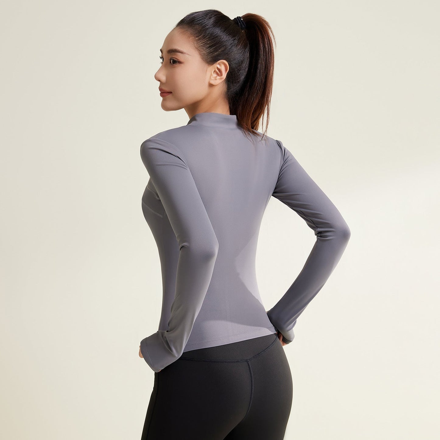 Patchwork Yoga Jacket Breathable And UV-resistant Workout Clothes
