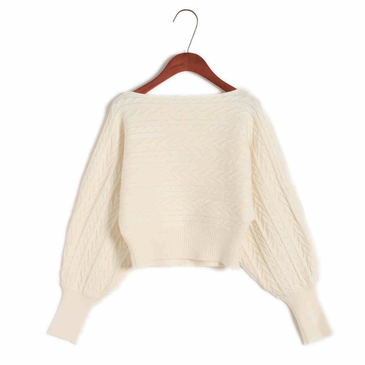 Women's Loose Off Shoulder Sweater Batwing Shirt Short Sweater
