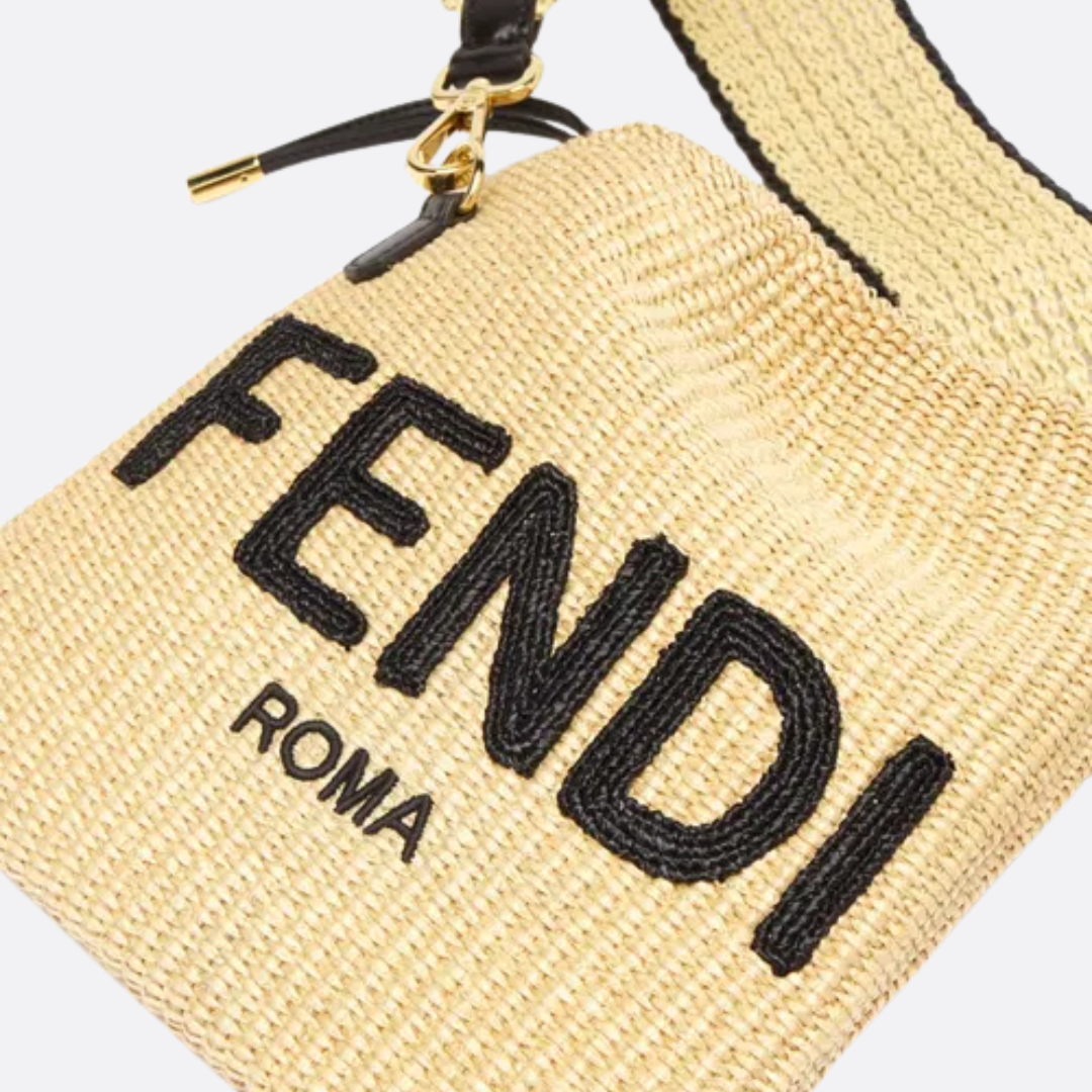 Borsa a mano piccola in rafia FD