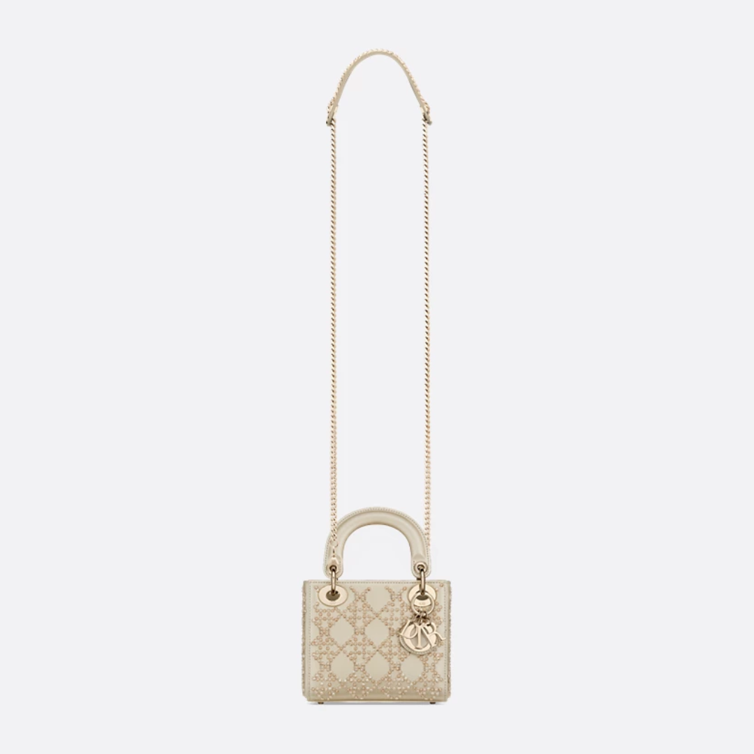 Mini sac Lady DR orné de perles
