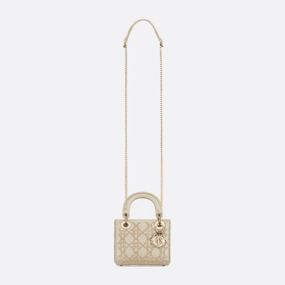 Mini sac Lady DR orné de perles