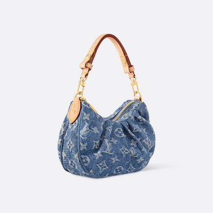 Borsa a mano LV in denim Monogram