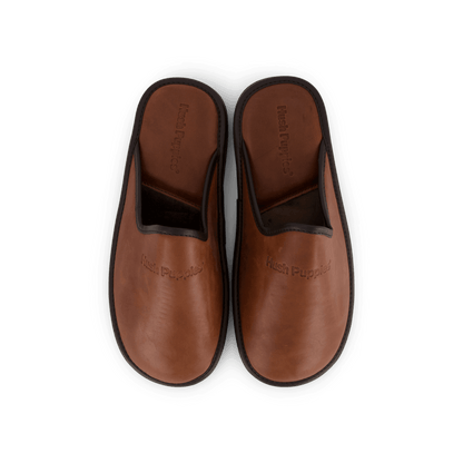 Leather Slipper Cognac