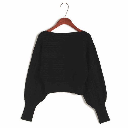 Women's Loose Off Shoulder Sweater Batwing Shirt Short Sweater