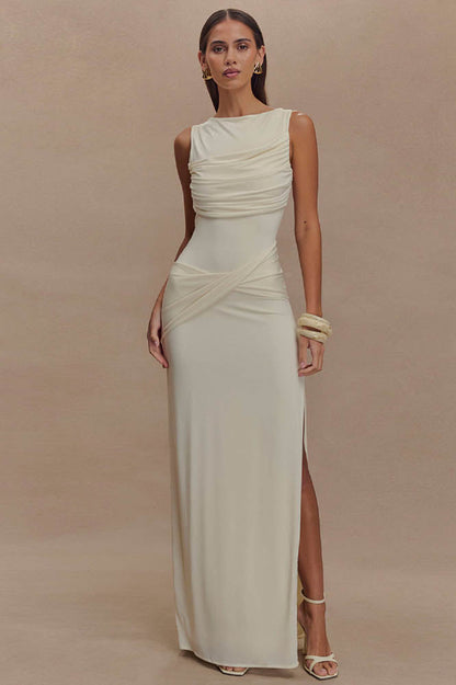 Rückenfreies Midikleid „Serene Trace“