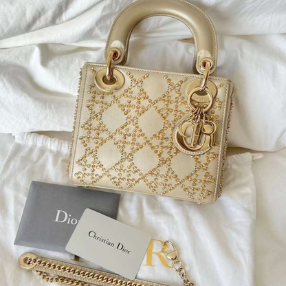 Mini sac Lady DR orné de perles