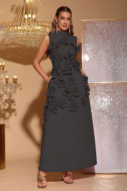 Ethel Flower Embellished Sleeveless Maxi Dress