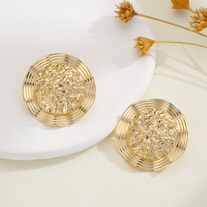 Light Luxury Trend Golden Retro Easy Matching Eardrops Earrings