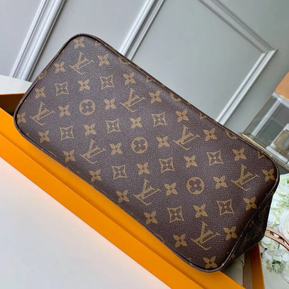 Bolso tote LV Neverfull MM al revés marrón