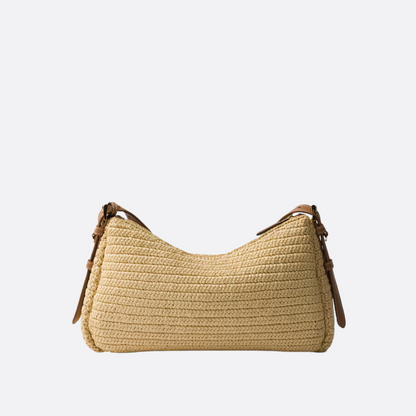 PRD große Handtasche aus Häkelstrick und Leder