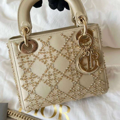Mini sac Lady DR orné de perles