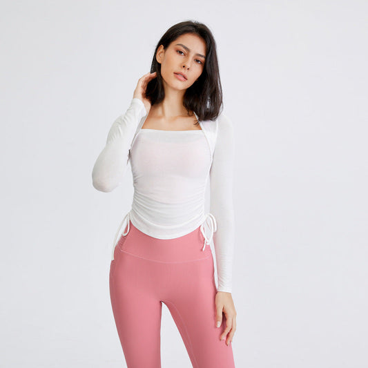 Ropa deportiva informal y ajustada para mujer, de secado rápido, elástica, para yoga.