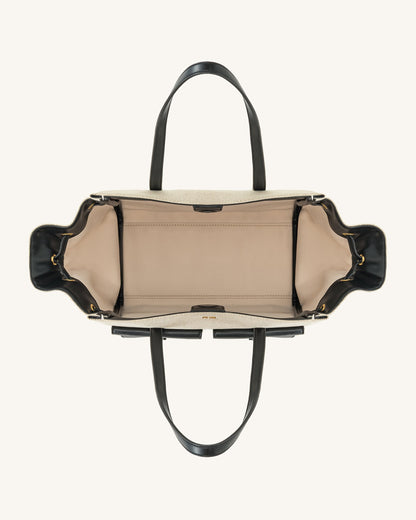 Linda Tote Bag - Black Canvas