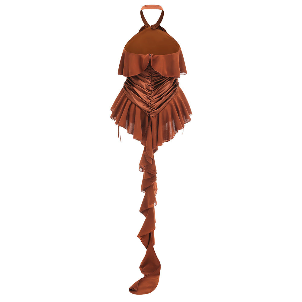 Minivestido tailandés chic con diseño de rosas susurrantes