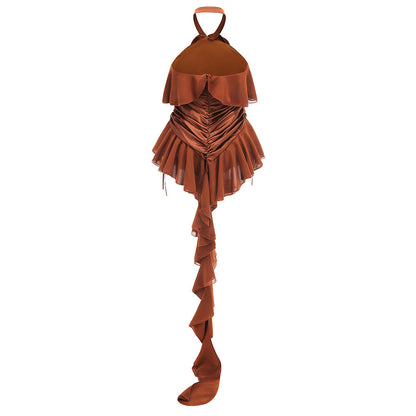 Minivestido tailandés chic con diseño de rosas susurrantes