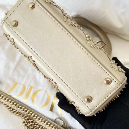 Mini sac Lady DR orné de perles